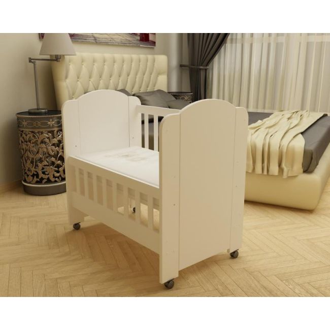 Patut MyKids MOKSI cu lat. demontabila Alb-Alb D101 00080915