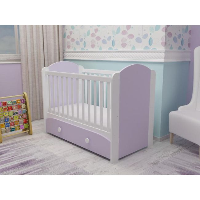 Patut cu sertar MyKids MIKI Alb-Violet D121 00080910