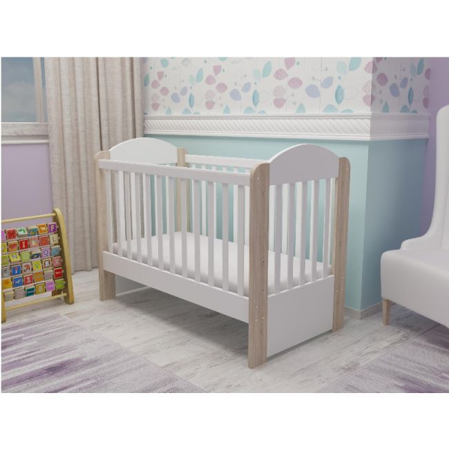 Patut din lemn MyKids Olivia cu lat. culisabila Alb-Natur A563 00080897