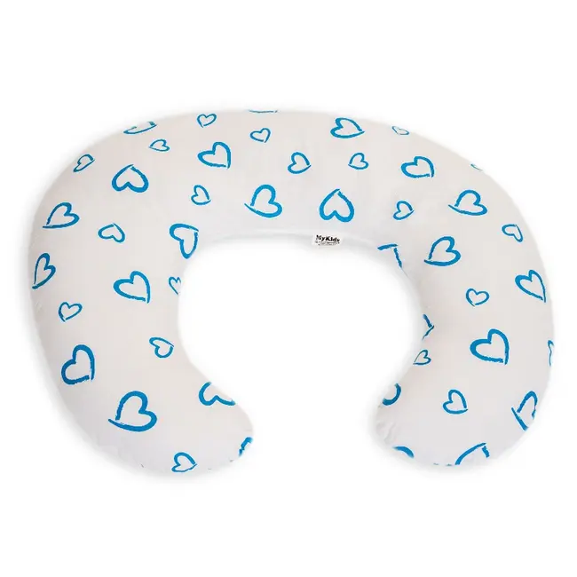 Perna De Alaptare Mica MyKids Inimi-Blue 00080662