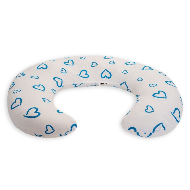 Perna De Alaptare Mica MyKids Inimi-Blue 00080662