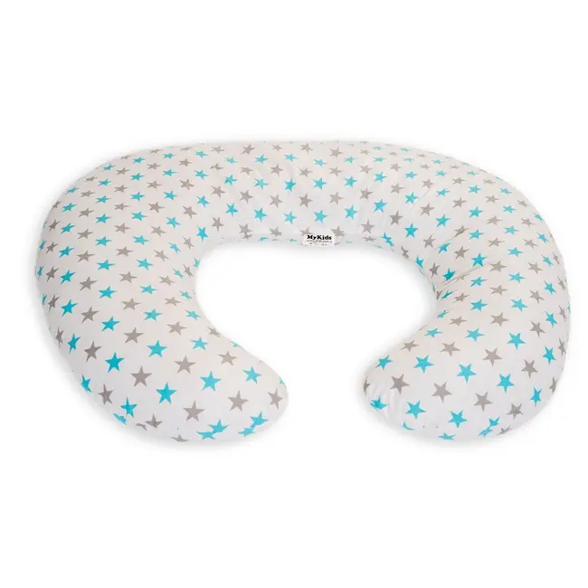 Perna De Alaptare Mica MyKids Stelute White Gray-Blue 00080660
