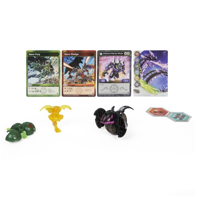 BAKUGAN PLATINUM POWERUP S4 WARRIOR WHALE NANO FURY SI NANO SLEDGE VIV6063394_20138080