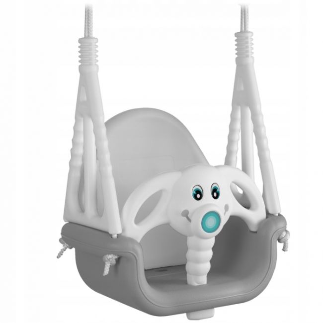 Leagan de gradina ricokids elefant 770200 - gri cu alb edeedi770200