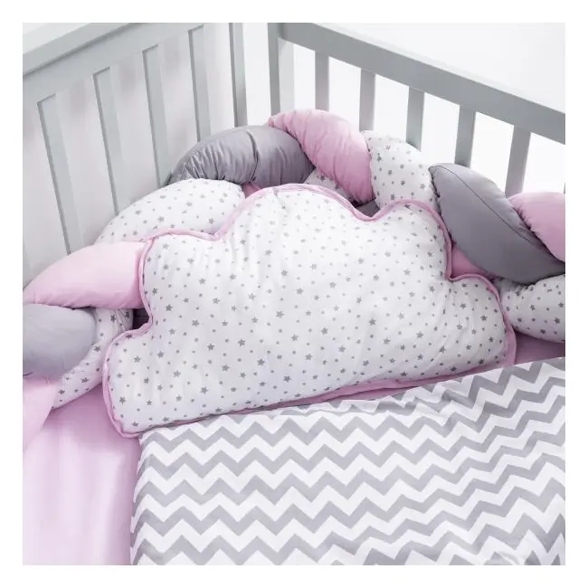 Lenjerie MyKids 6 piese Gray-Pink fara baldachin 120x60 cm 00081661
