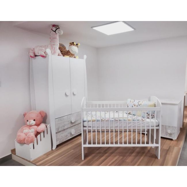Lenjerie MyKids Mini Patratel Multicolor Buline Maro 4 Piese 120x60 00086113