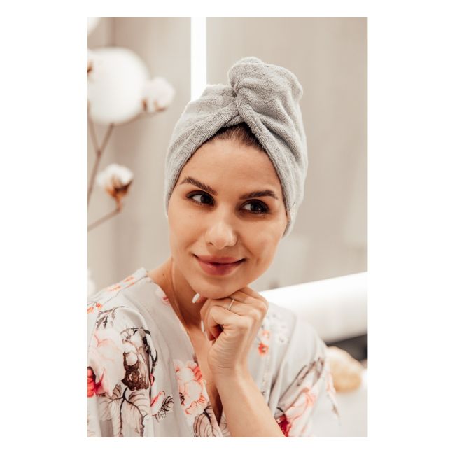 Prosop Turban Din Bambus Pentru Mamici Si Copii ,   Gri Pjb484066-6446