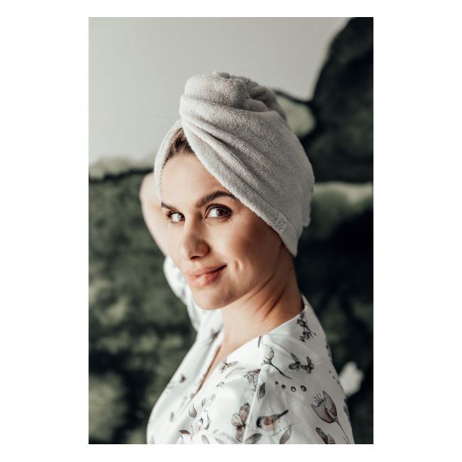 Prosop Turban Din Bambus Pentru Mamici Si Copii ,   Gri Pjb484066-6446
