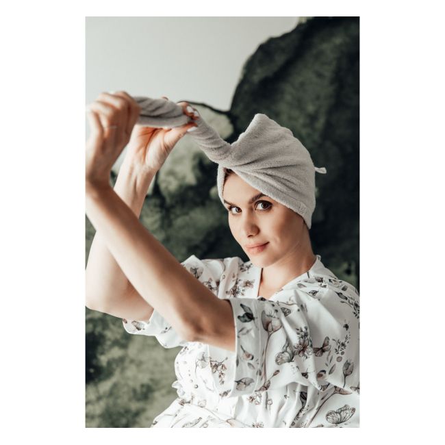 Prosop Turban Din Bambus Pentru Mamici Si Copii ,   Gri Pjb484066-6446