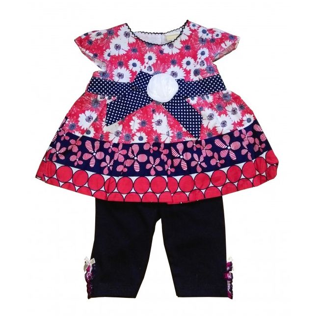 Costumas - margarete rosii si albe - Rochite fetite - MD032.9 luni