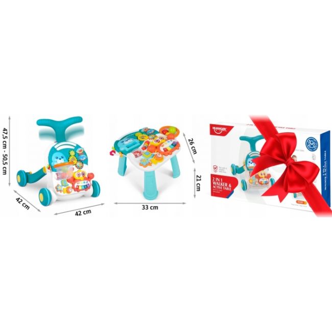 Antemergator educational 2 in 1 ricokids rk-810 alb cu albastru edeedi781000