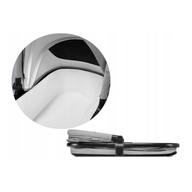 Lionelo - Carucior compact Mika, 2 in 1, Cadru din aluminiu, Cu landou intarit si salteluta moale, Reversibil, Maner ajustabil, Huse pentru picioare, Plasa de tantari, Husa de ploaie, Pana la 22 kg, Albastru BYNLO-MIKA_2IN1_BLUE_NAVY