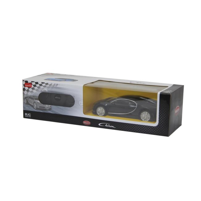 MASINA CU TELECOMANDA BUGATTI CHIRON NEGRU CU SCARA 1 LA 24 VIVRas76100_Negru