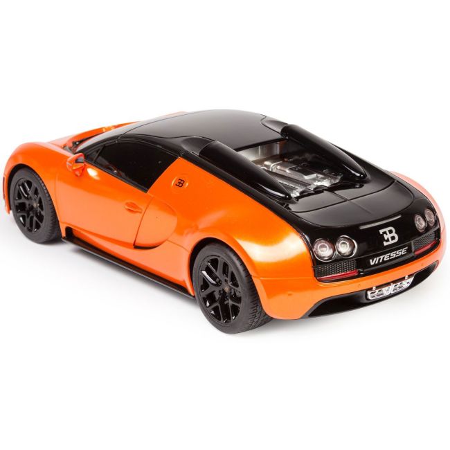 MASINA CU TELECOMANDA BUGATTI GRAND SPORT VITESSE PORTOCALIE CU SCARA 1 LA 18 VIVRas53900_Portocaliu