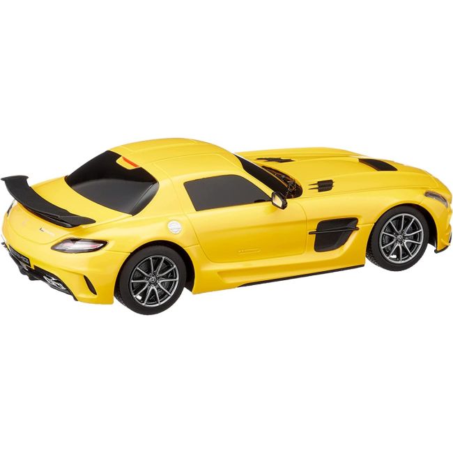 MASINA CU TELECOMANDA MERCEDES-BENZ SLS AMG GALBENA CU SCARA 1 LA 18 VIVRas54100_Galben