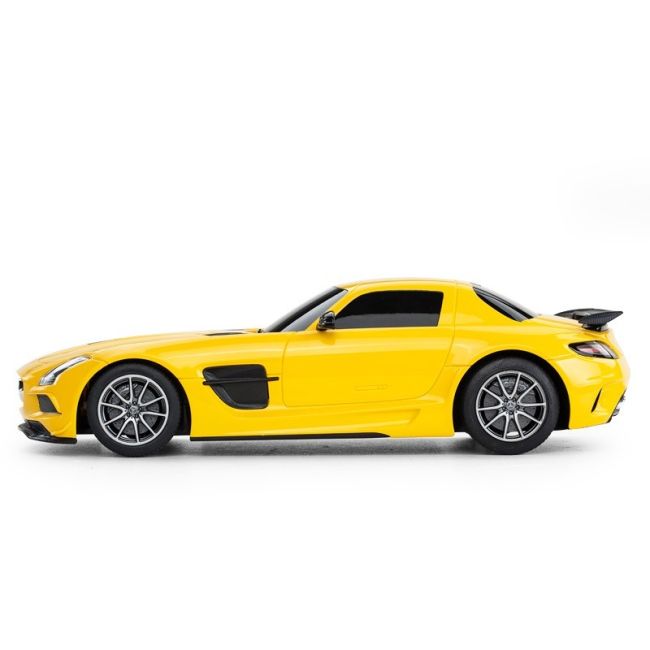 MASINA CU TELECOMANDA MERCEDES-BENZ SLS AMG GALBENA CU SCARA 1 LA 18 VIVRas54100_Galben