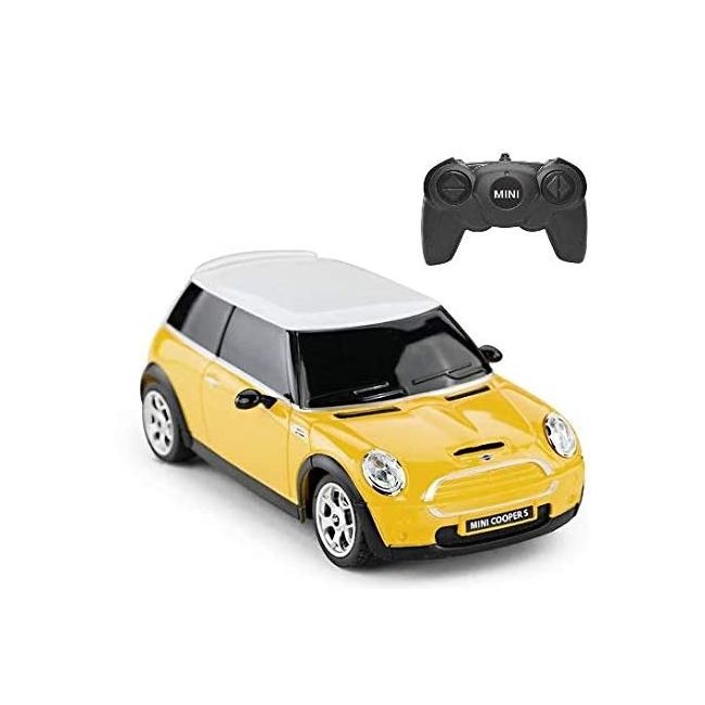 MASINA CU TELECOMANDA MINI COOPER GALBENA CU SCARA 1 LA 24 VIVRas15000_Galben