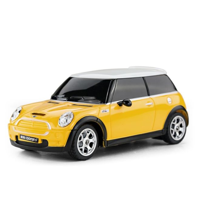MASINA CU TELECOMANDA MINI COOPER GALBENA CU SCARA 1 LA 24 VIVRas15000_Galben