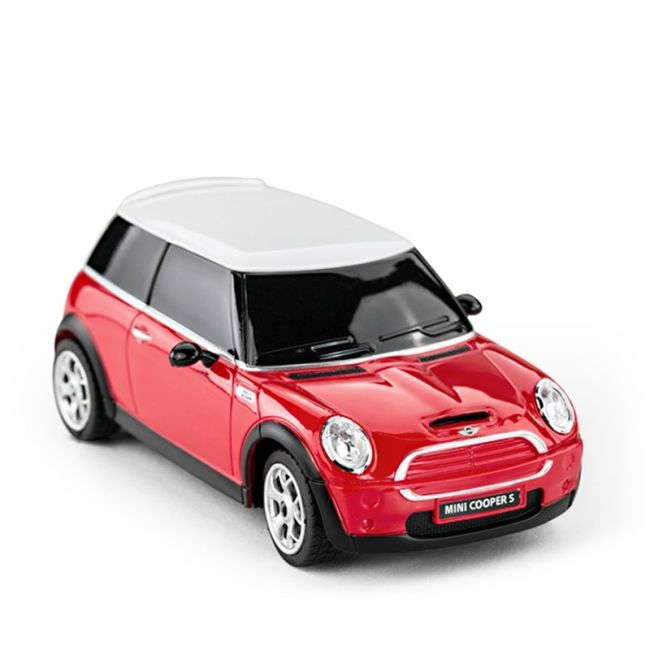MASINA CU TELECOMANDA MINI COOPER ROSIE CU SCARA 1 LA 24 VIVRas15000_Rosu