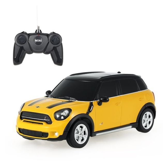 MASINA CU TELECOMANDA MINI COOPER S COUNTRYMAN GALBEN CU SCARA 1 LA 24 VIVRas71700_Galben