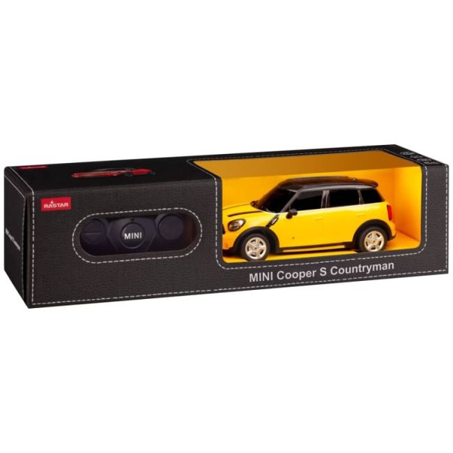 MASINA CU TELECOMANDA MINI COOPER S COUNTRYMAN GALBEN CU SCARA 1 LA 24 VIVRas71700_Galben