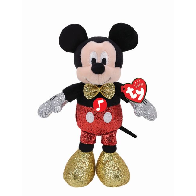 PLUS TY 20CM BEANIE BABIES DISNEY MICKEY CU SCLIPICI SI SUNETE VIVTY41265