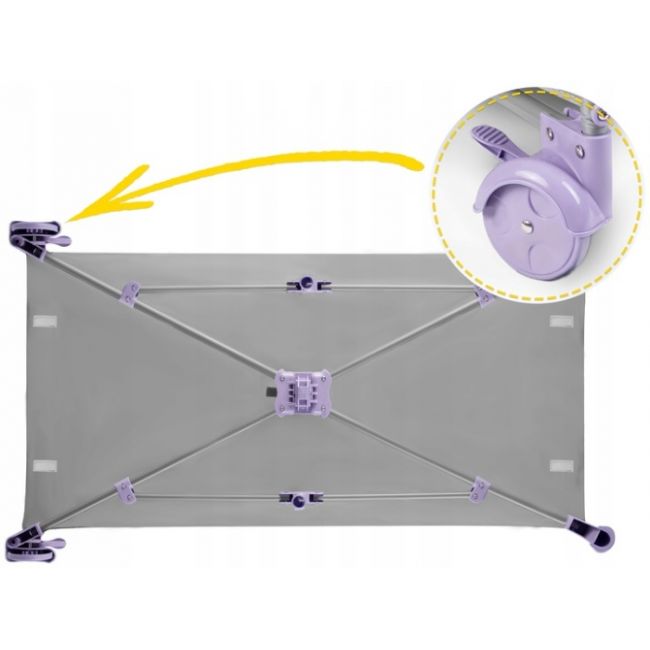 Patut pliabil ricokids rk-240 gri cu mov edeedi724011