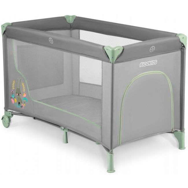 Patut pliabil ricokids rk-240 gri cu verde edeedi724010
