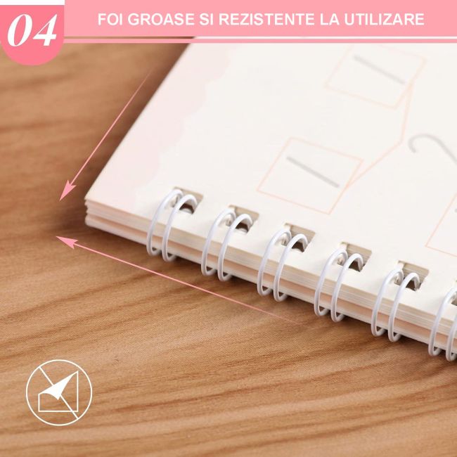Set 4 caiete in limba romana si stilou magic pentru scris si desenat, rechizite scolare, multicolor, 19 cm X 13 cm SUPKC_SCR4_ROM