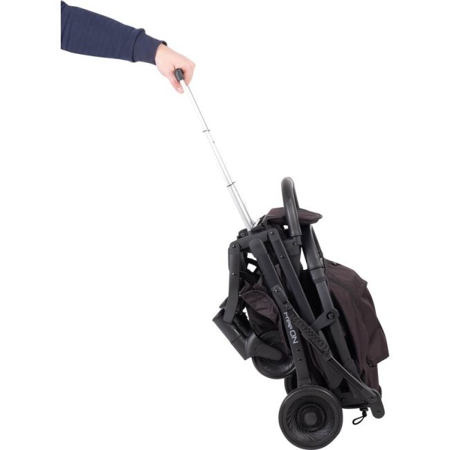 Carucior sport, tip troler, Diamond, Cadru din aluminiu, spatar reglabil, pliere compacta pentru avion, suport pentru sticla, FreeON, Black BYN38213
