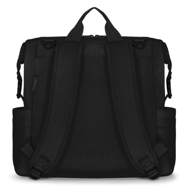Lionelo - Rucsac pentru mamici, Cu 12 compartimente si salteluta de schimbat, Cu prindere universala de carucior, Impermeabila, 36 x 36 x 23 cm, Negru BYNLO-CUBE_BLACK