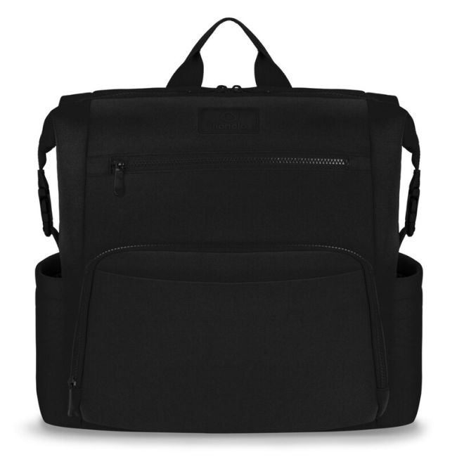 Lionelo - Rucsac pentru mamici, Cu 12 compartimente si salteluta de schimbat, Cu prindere universala de carucior, Impermeabila, 36 x 36 x 23 cm, Negru BYNLO-CUBE_BLACK