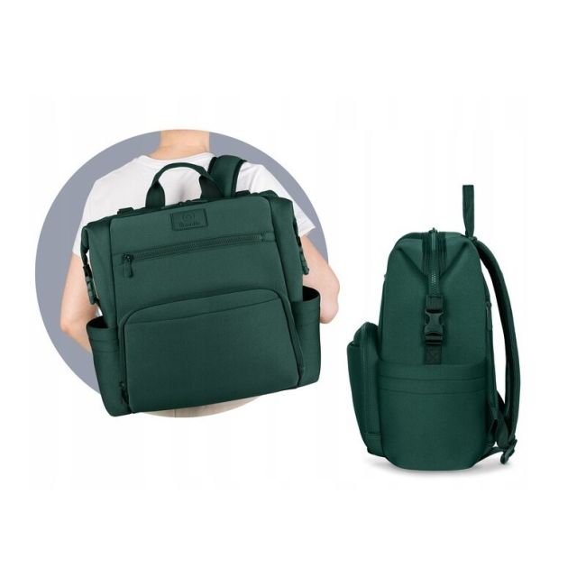 Lionelo - Rucsac pentru mamici, Cu 12 compartimente si salteluta de schimbat, Cu prindere universala de carucior, Impermeabila, 36 x 36 x 23 cm, Verde BYNLO-CUBE_GREEN