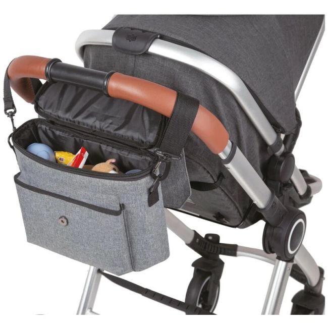 Organizator auto si pentru carucior, 3 in 1, Transformabil in gentuta mamici, Cu suport pentru tableta, iPad, Cu buzunare, FreeON, Grey BYN42950