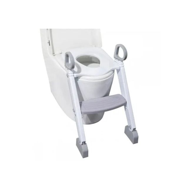 Reductor pentru toaleta, Cu scarita, FreeON, White & Grey BYN42325
