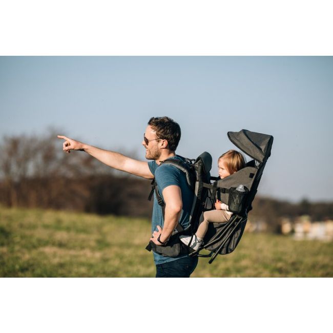 Rucsac pentru transportul copiilor, Cu acoperis, Cu multiple compartimente, Mount, FreeON, 87.5 x 38 x 77 cm, Grey BYN44367