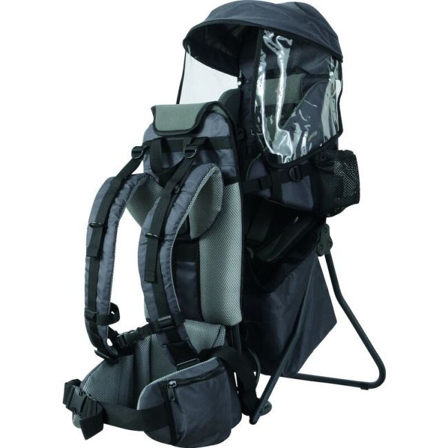 Rucsac pentru transportul copiilor, Cu acoperis, Cu multiple compartimente, Mount, FreeON, 87.5 x 38 x 77 cm, Grey BYN44367