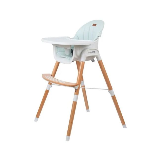 Scaun de masa 2 in 1 reglabil, Tin, Cu tavita si husa detasabile, Suport pentru picioare reglabil, FreeON, Light Green BYN38237