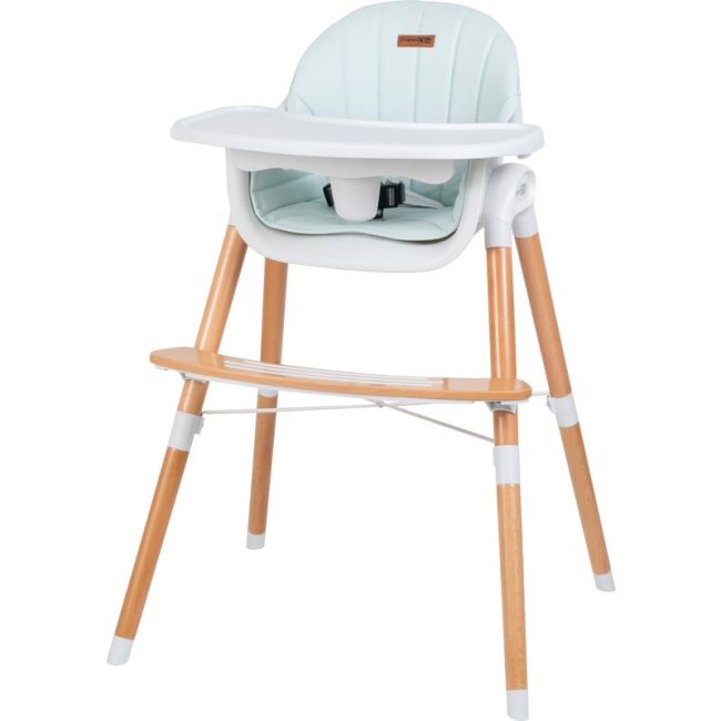 Scaun de masa 2 in 1 reglabil, Tin, Cu tavita si husa detasabile, Suport pentru picioare reglabil, FreeON, Light Green BYN38237