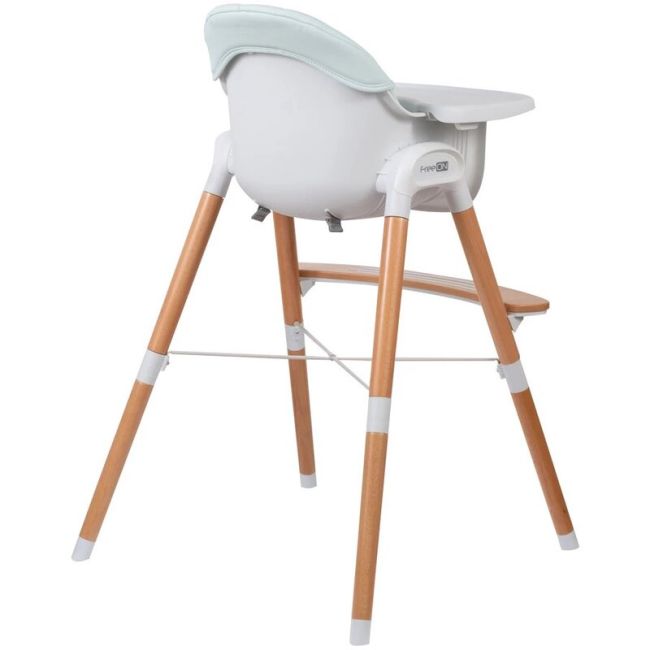 Scaun de masa 2 in 1 reglabil, Tin, Cu tavita si husa detasabile, Suport pentru picioare reglabil, FreeON, Light Green BYN38237