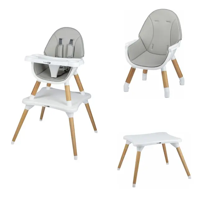 Scaun de masa 3 in 1, Multifunctional, Eos, Cu tavita reglabila si detasabila, FreeON, Grey BYN44275