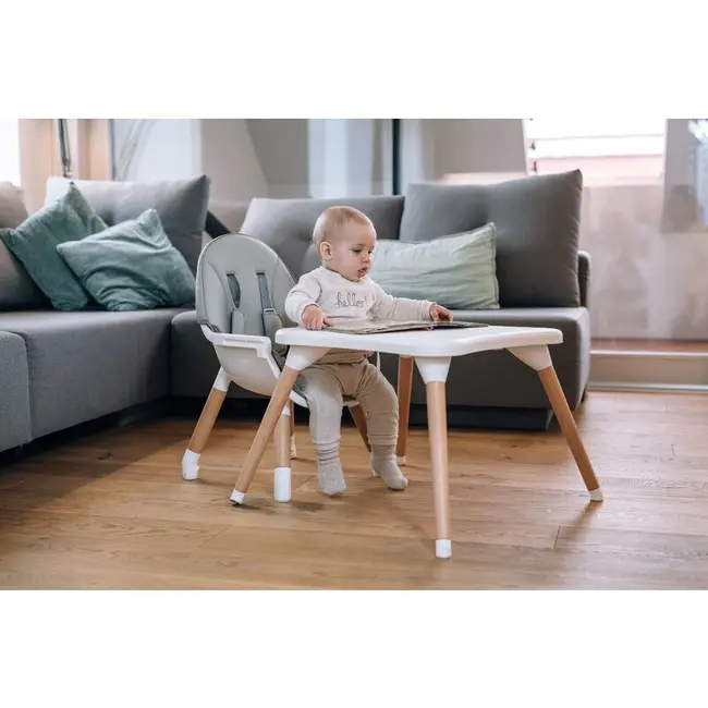 Scaun de masa 3 in 1, Multifunctional, Eos, Cu tavita reglabila si detasabila, FreeON, Grey BYN44275