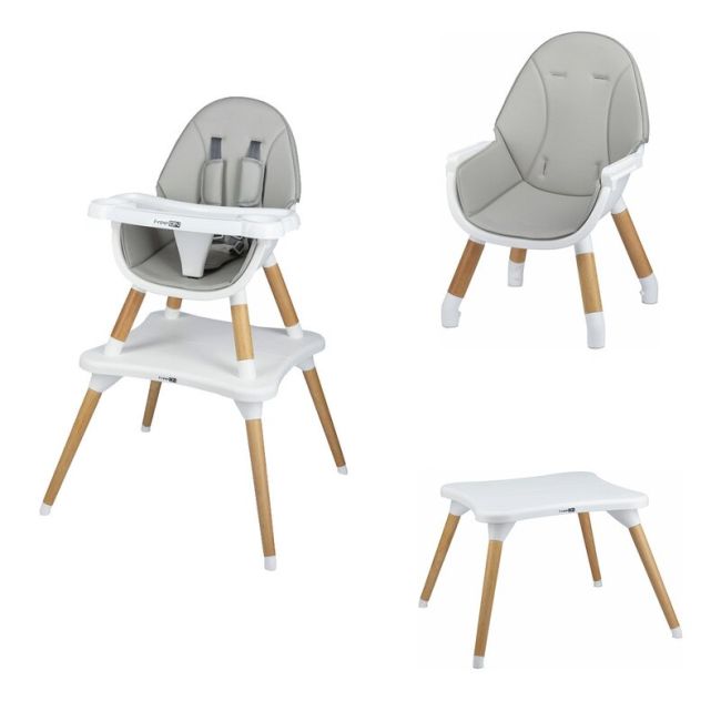 Scaun de masa 3 in 1, Multifunctional, Eos, Cu tavita reglabila si detasabila, FreeON, Grey BYN44275