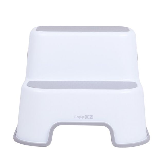 Scaunel Inaltator WC in Doua Trepte, Suprafata antiderapanta, FreeON, White & Grey BYN42332