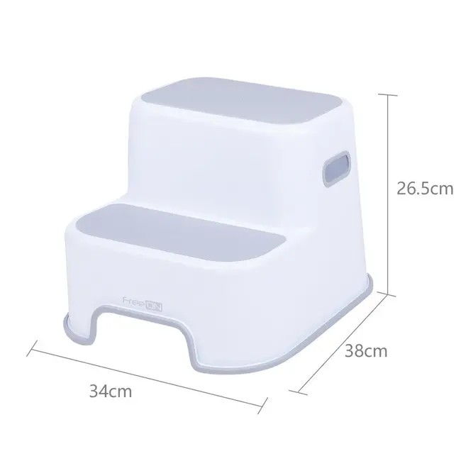 Scaunel Inaltator WC in Doua Trepte, Suprafata antiderapanta, FreeON, White & Grey BYN42332