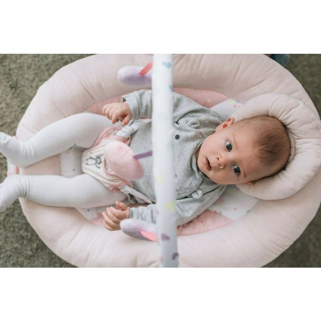 Scaunel balansoar, Rest`n`Play, Cu trei jucarii, 8 melodii, Vibratii, FreeON, Pink BYN45739