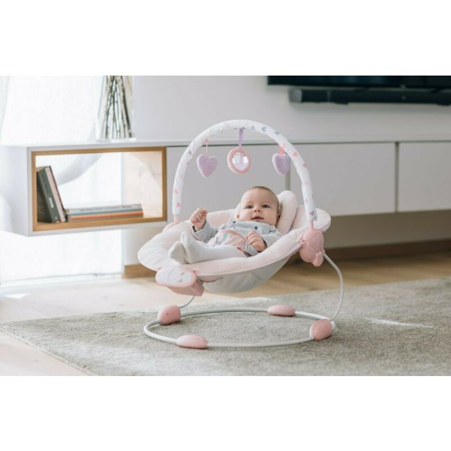 Scaunel balansoar, Rest`n`Play, Cu trei jucarii, 8 melodii, Vibratii, FreeON, Pink BYN45739
