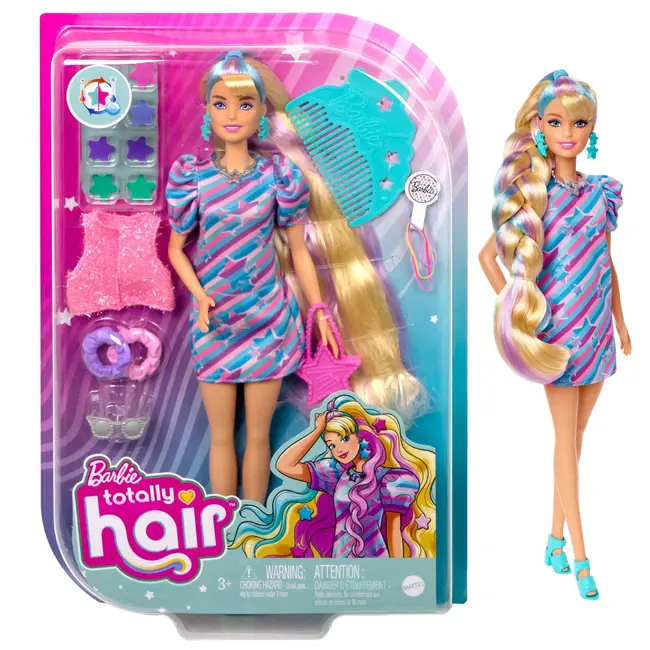 BARBIE TOTALLY HAIR PAPUSA BARBIE BLONDA VIVMTHCM88