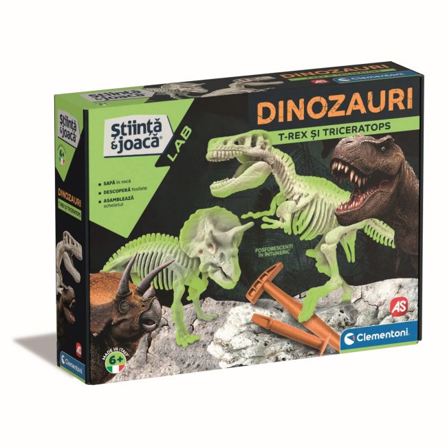 DESCOPERA DINOZAURUL T-REX & TRICERAPTOR FLUO STIINTA SI JOACA VIV1026-50749