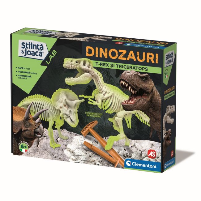 DESCOPERA DINOZAURUL T-REX & TRICERAPTOR FLUO STIINTA SI JOACA VIV1026-50749